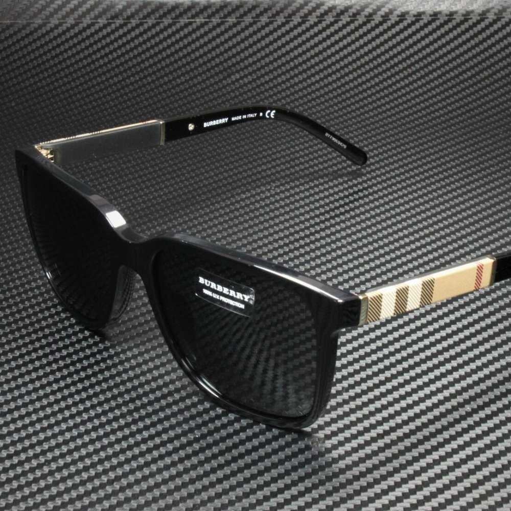 Burberry Black with Plaid 58mm Sunglasses